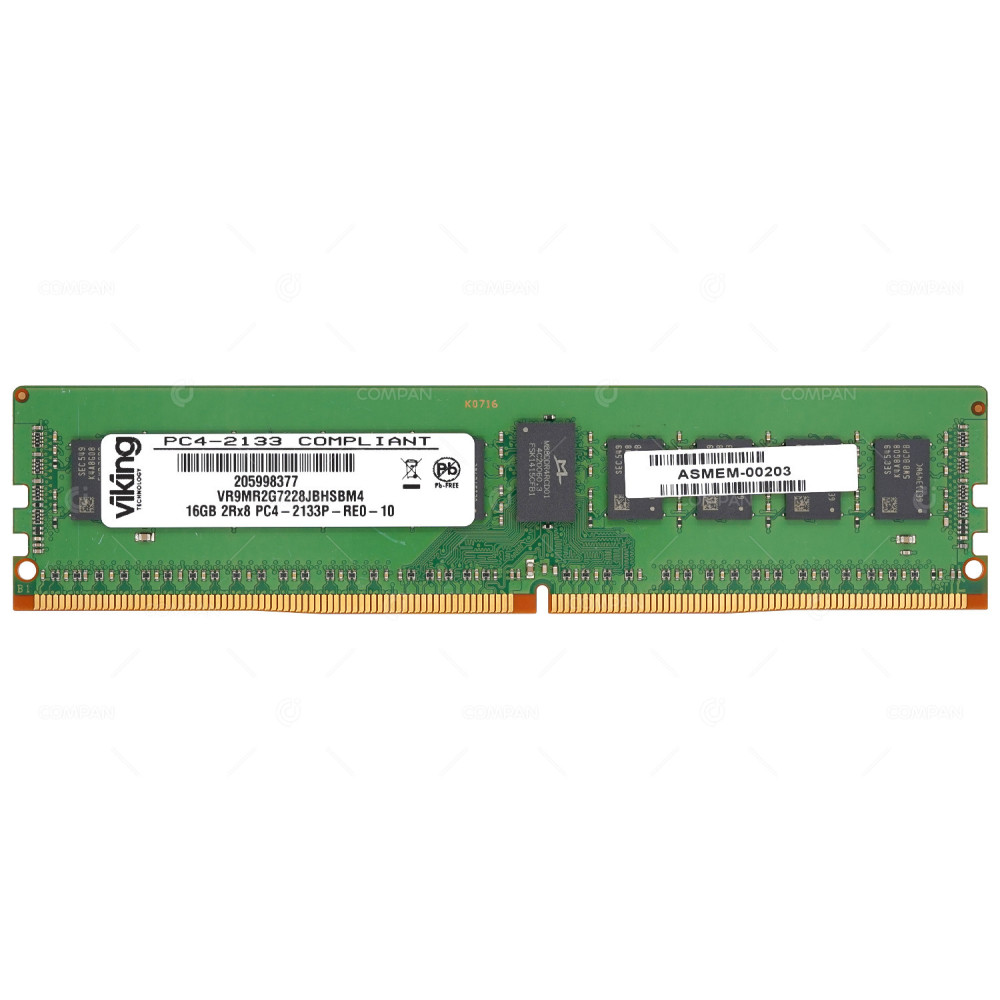 VR9MR2G7228JBHSBM4  VIKING DDR4 SDRAM 16GB 2RX8 PC4-19200 2133MHZ RDIMM CL15